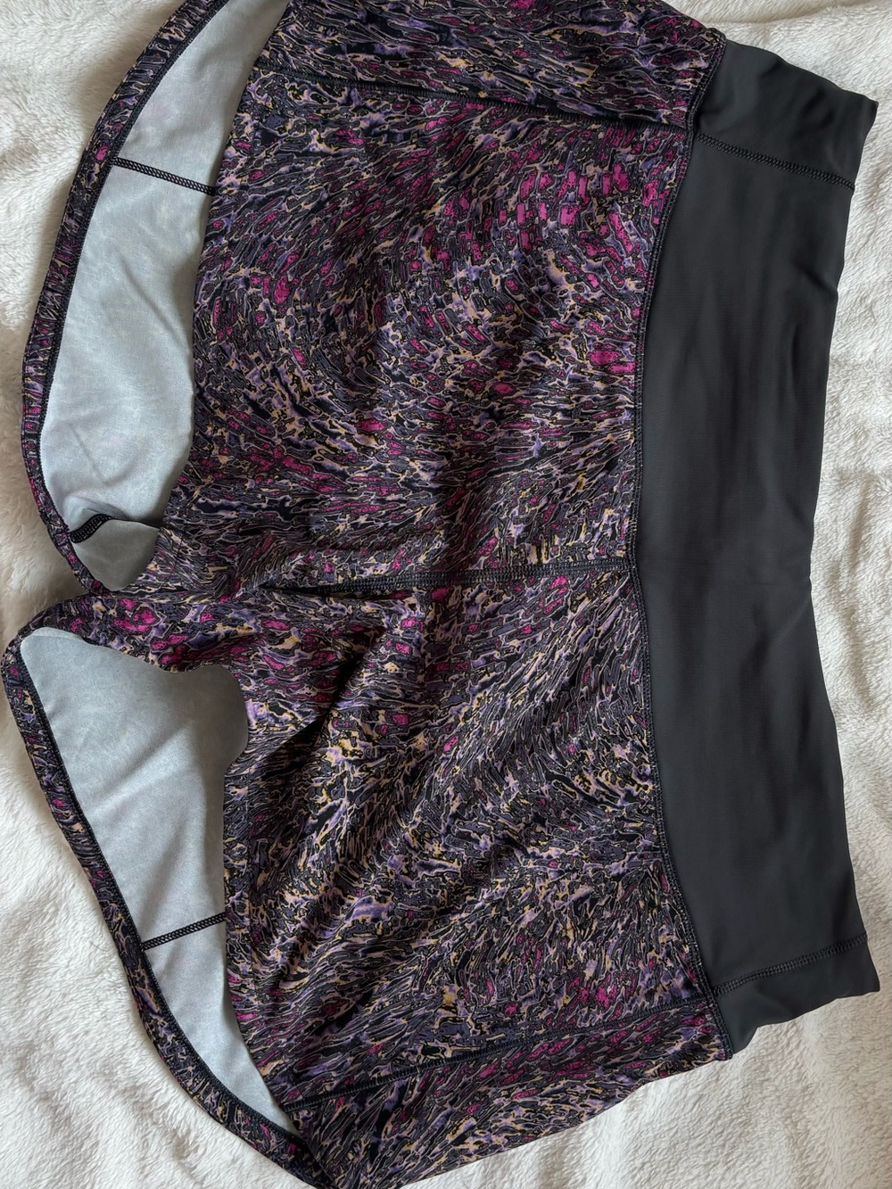 Lululemon Speed Up Women's Printed Athletic Shorts with Black Waistband